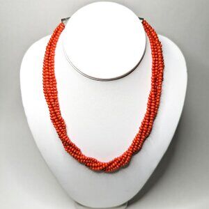 Elegant Coral Beaded Necklace